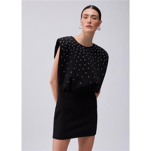 LIUJO liu jo abito corto con strass, nero