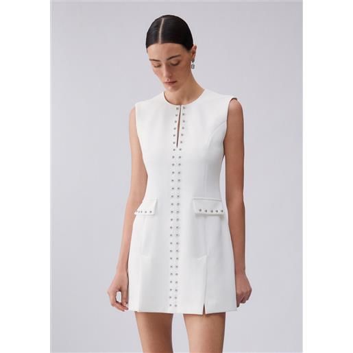LIUJO liu jo abito corto con borchie, bianco
