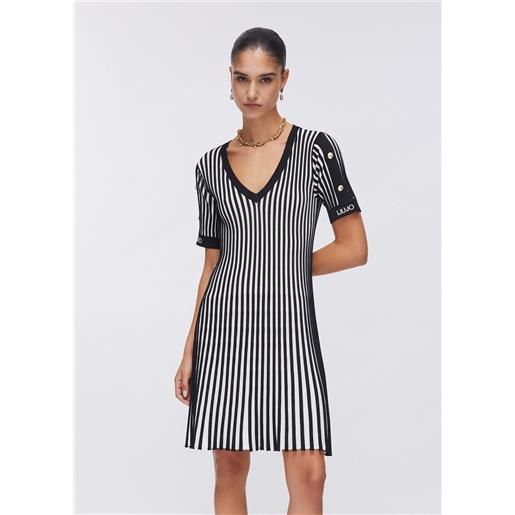 LIUJO liu jo abito corto in maglia, nero