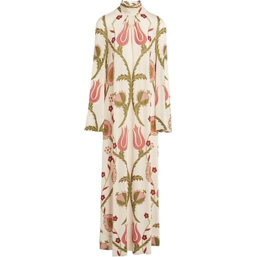 Giambattista Valli abito lungo a fiori - toni neutri