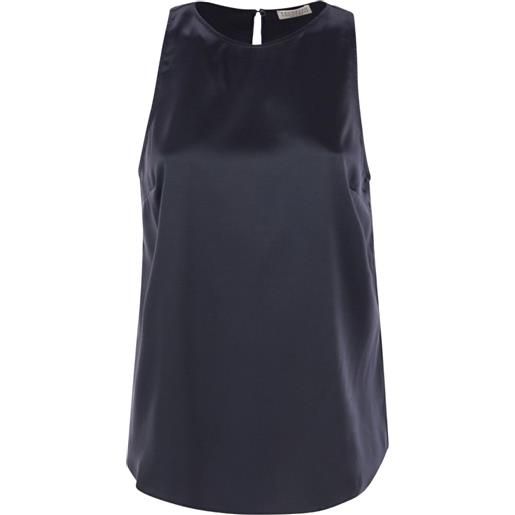 Brunello Cucinelli blusa smanicata
