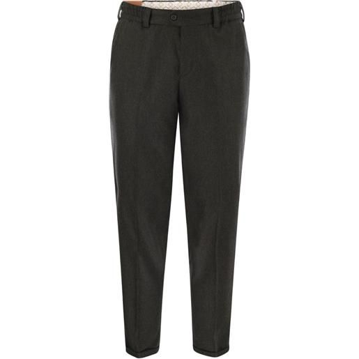 PT Torino pantaloni the rebel con vita elasticizzata - verde