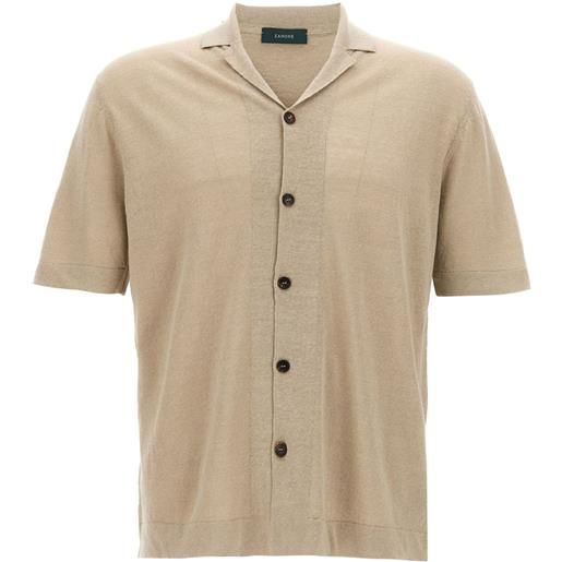 Zanone camicia in lino - toni neutri
