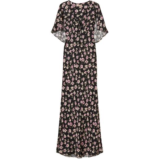 TWINSET abito lungo con stampa a fiori - nero
