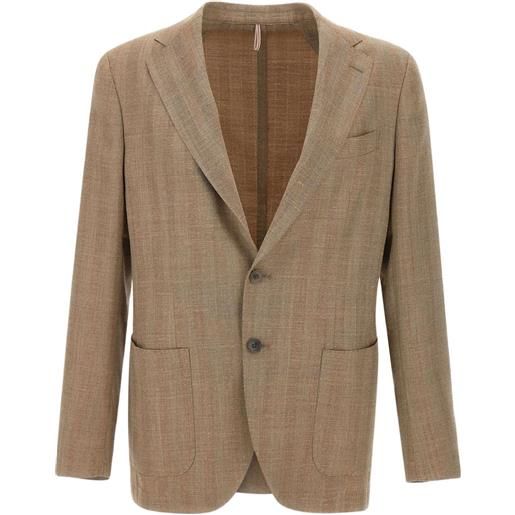 Santaniello blazer monopetto - marrone