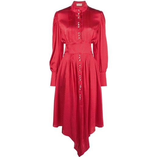 Alexandre Vauthier abito asimmetrico a pois - rosso