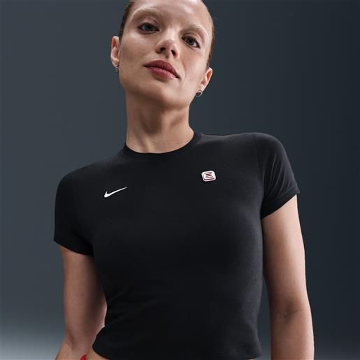 Nike t-shirt aderente Nike shox - donna - nero