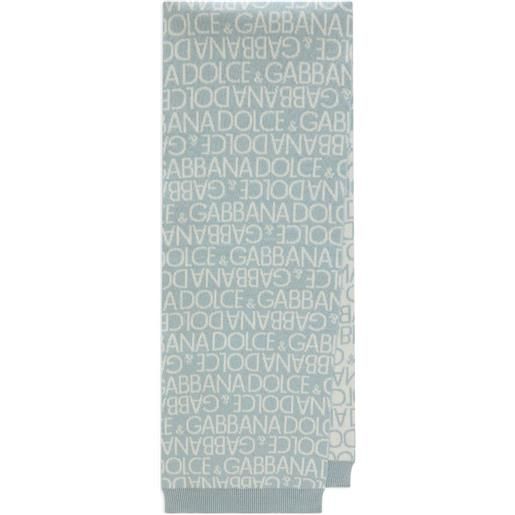 Dolce & Gabbana Kids sciarpa con stampa - blu