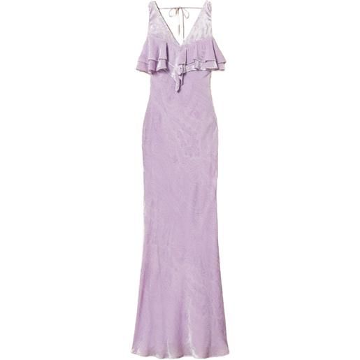TWINSET abito lungo con ruches - viola