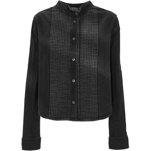 LOEWE gonna denim plissettata - nero
