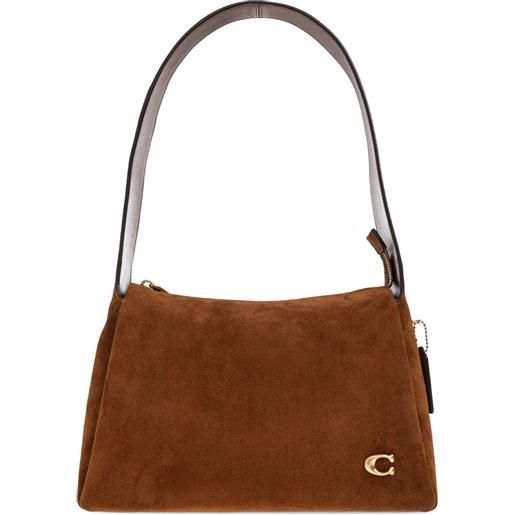 Coach borsa tote lola con zip - marrone