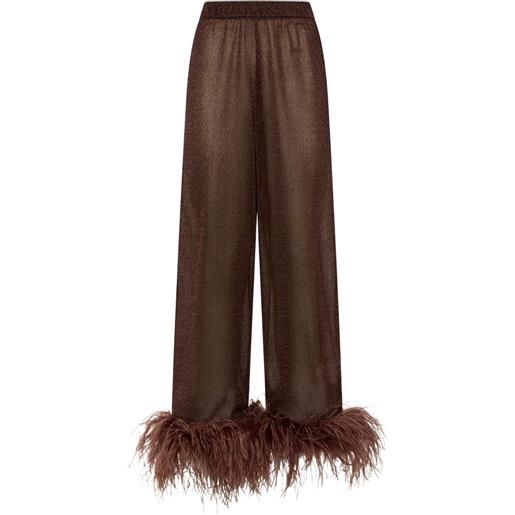 Oséree pantaloni lumière plumage - marrone