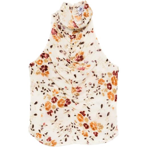 Botsi blusa a fiori - toni neutri