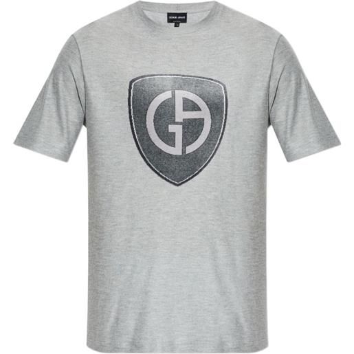 Giorgio Armani t-shirt con logo - grigio