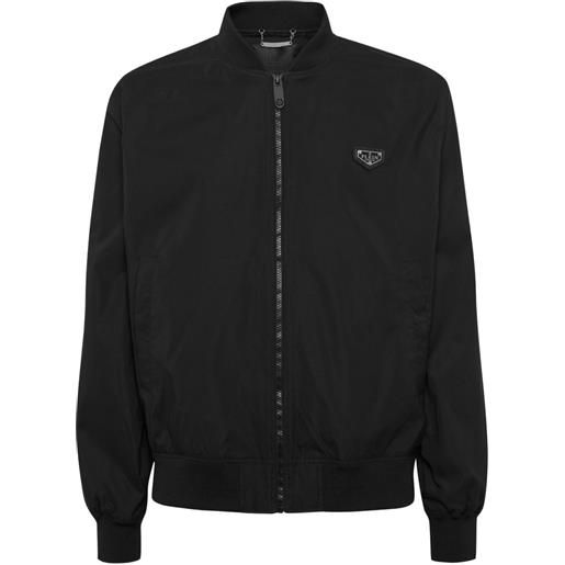 Philipp Plein bomber con applicazione logo - nero