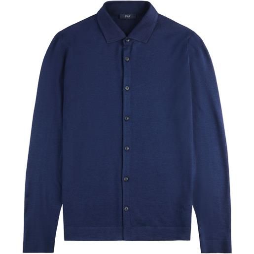 Fay camicia con bottoni - blu