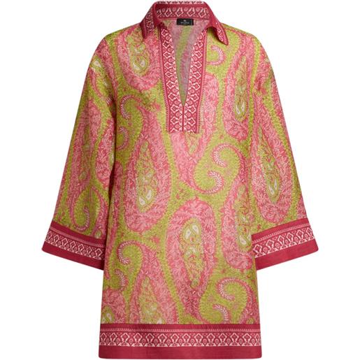 ETRO abito corto con stampa paisley - rosa