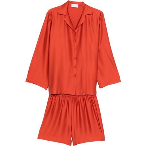 SILKYLICIOUS set con shorts alua - arancione