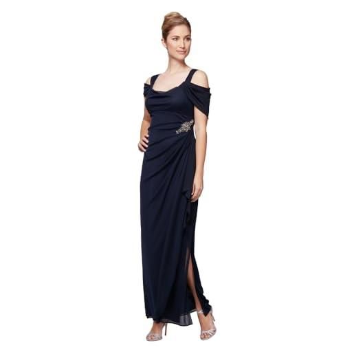 Alex Evenings women's long cold shoulder dress (petite and regular sizes)