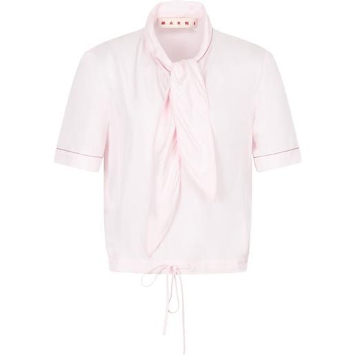 Marni blusa con cuciture a contrasto - rosa