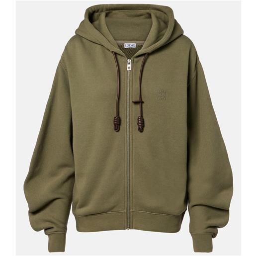 Loewe felpa con cappuccio flamenco in cotone e cashmere