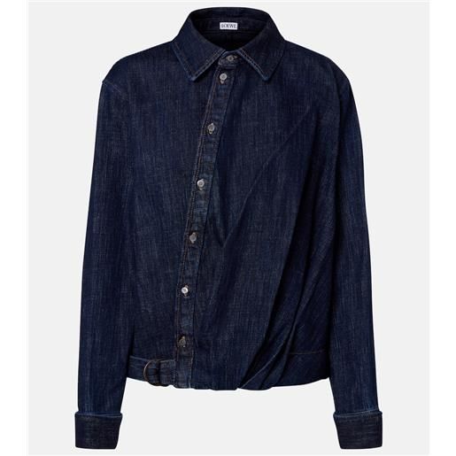 Loewe camicia di jeans arricciata