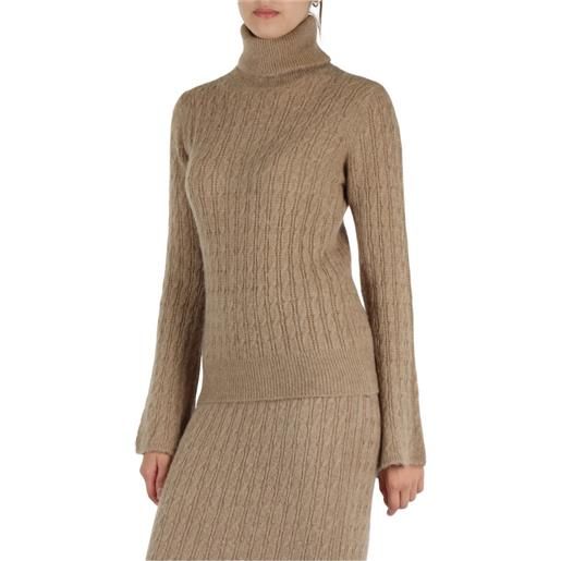 LIUJO JEANS maglia in misto alpaca - wf4389ma43p - beige