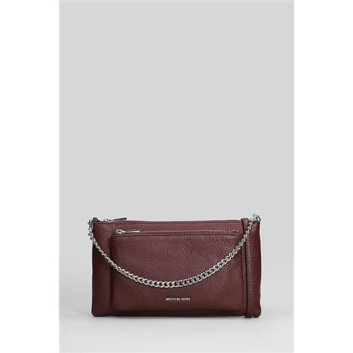 Michael Kors borsa a spalla jet set in pelle bordeaux