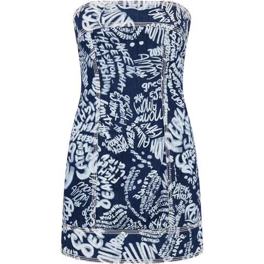 DSQUARED2 abito corto con zip - blu