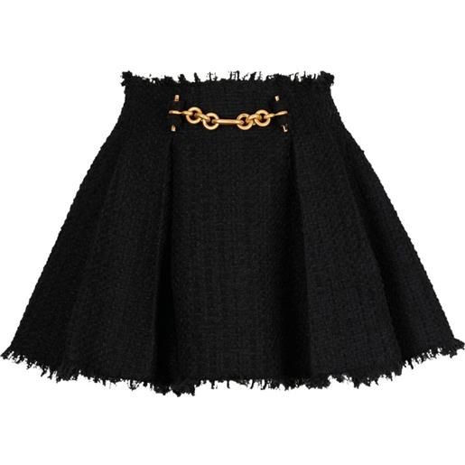 Balmain minigonna plissé - nero