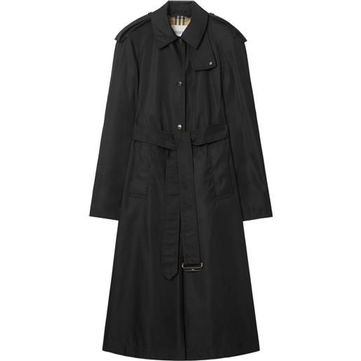 Burberry trench con cintura - nero