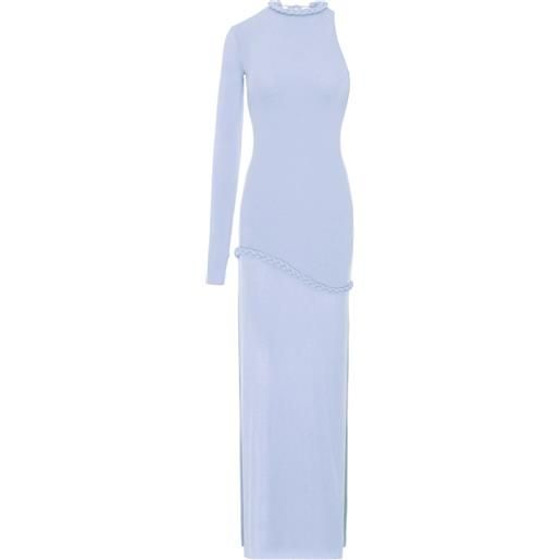 MANURÍ abito lungo candy monospalla - blu