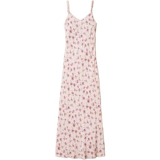 TWINSET abito lungo con stampa a fiori - rosa