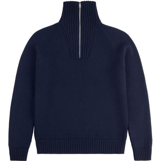 Fay maglione con zip - blu