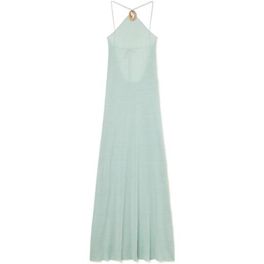 Alanui abito lungo con scollo all'americana - verde