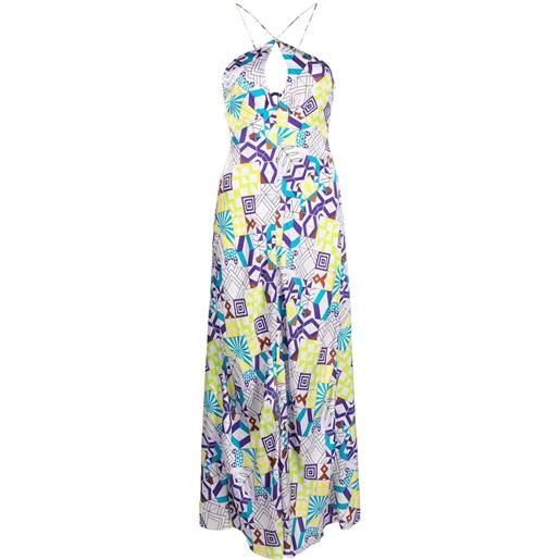 Forte Forte abito midi con motivo geometrico - viola