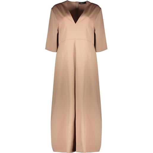 Fabiana Filippi abito midi in raso - marrone