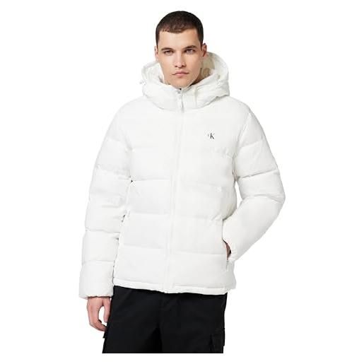 Calvin Klein uomo piumino nylon zip off con cappuccio, nero (black), l