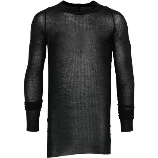 Rick Owens t-shirt a maniche lunghe - nero