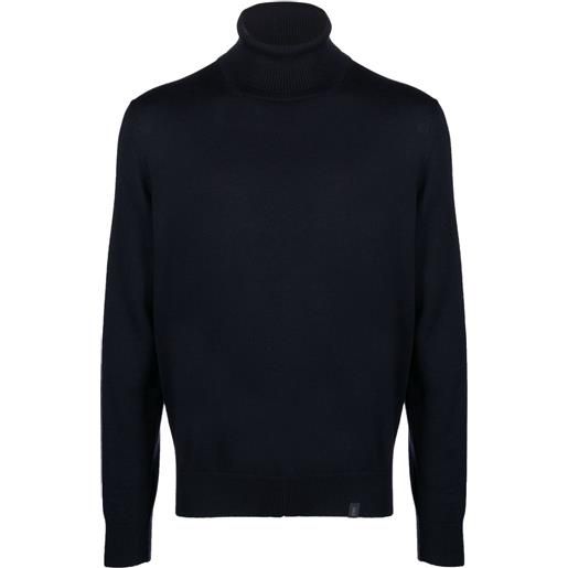 Fay maglione in lana vergine a collo alto - blu