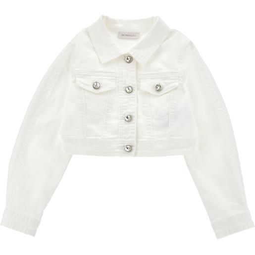 Monnalisa giacca denim bottoni gioiello