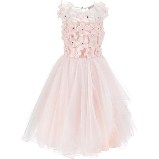 Monnalisa abito con fiori e fiocco