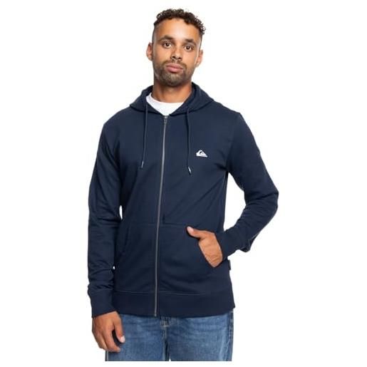 Quiksilver basic - felpa a maniche lunghe con cerniera integrale da uomo