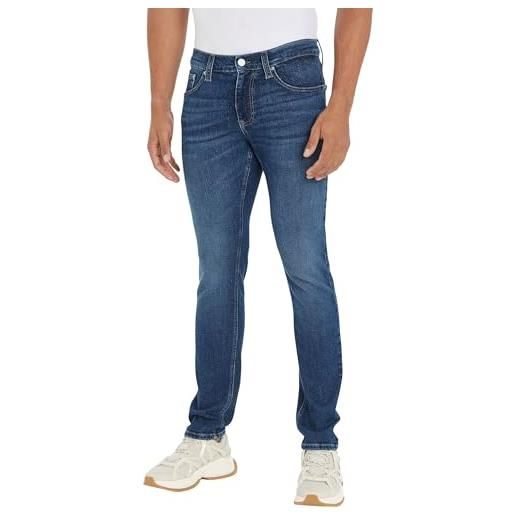 Tommy Jeans uomo jeans scanton slim fit, nero (denim black), 32w/32l