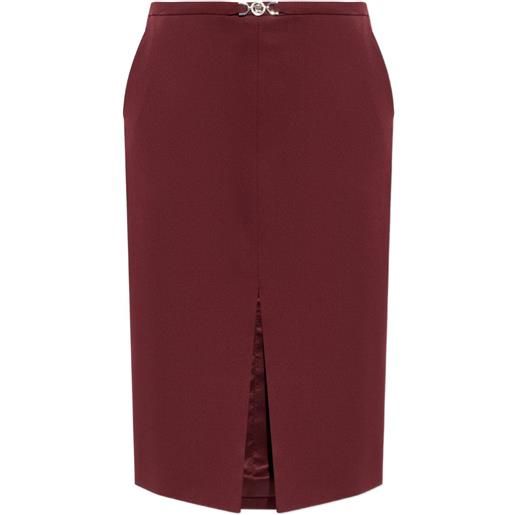 Versace minigonna con logo - rosso