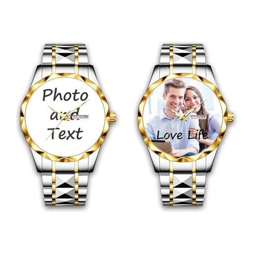 Toff London Orologio Personalizzato Con Foto Per Uomo – Cassa 42 Mm, Movimento Quarzo Miyota, Regalo Unico Per Compleanni E Anniversari – Realizzato A Mano A Londra - 4