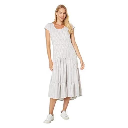 Tommy Hilfiger abito longuette da donna a righe, cachi/bianco brillante, m