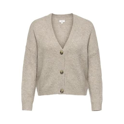 Only Katia Ls Button Cardigan Knt Noos Whitecap Gray/melang - Maglie