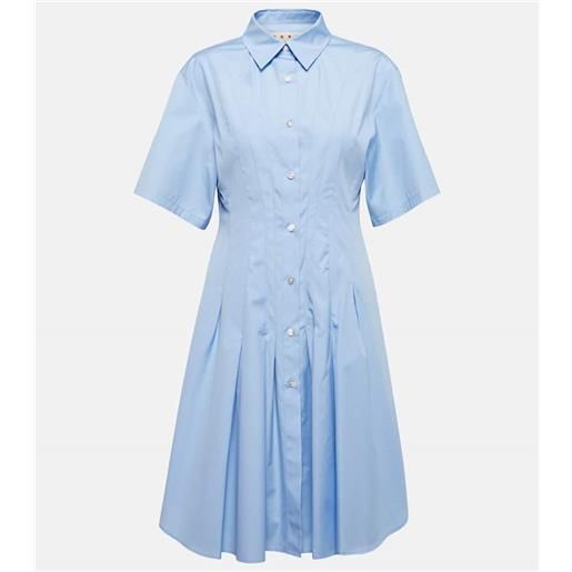 Marni abito chemisier in popeline di cotone