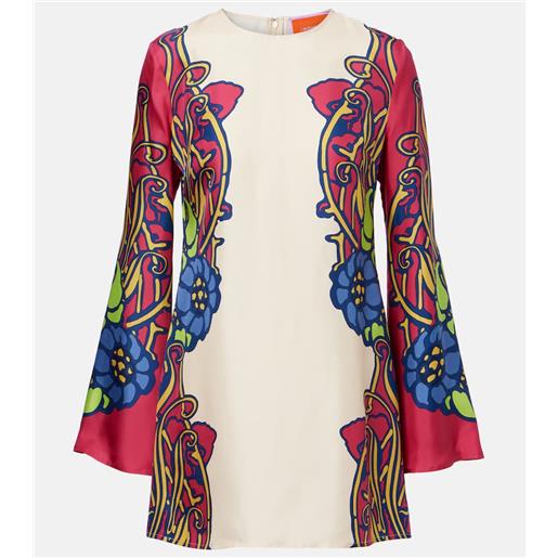 La DoubleJ abito corto lemuria placã©e in raso di seta